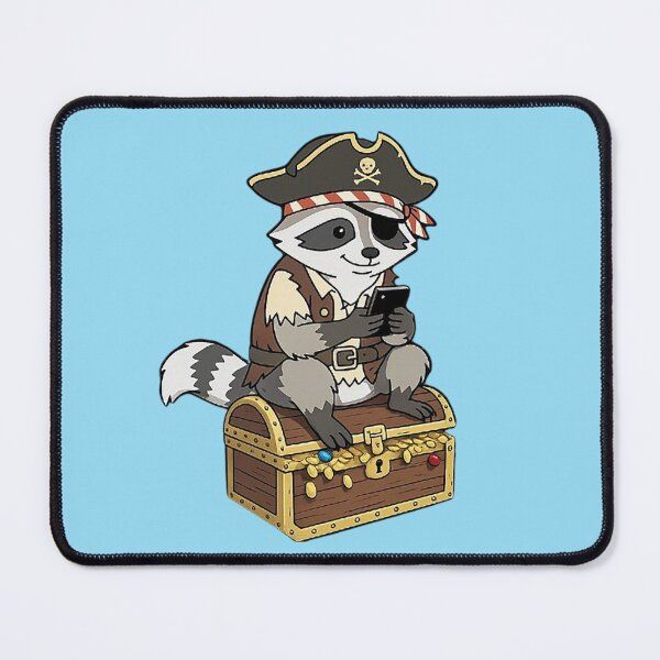 Item preview, Pirate Raccoon – Whimsical Treasure Chest Illustration designed and sold by Dogandesighn.