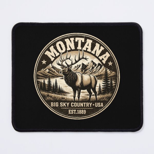 Item preview, Montana Rocky Mountains Elk Big Sky Country designed and sold by lorna-saway.