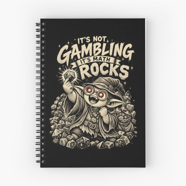 Item preview, Its Not Gambling Its Math Rocks Funny Dice Goblin Wizard d20 Tabletop RPG designed and sold by Yellowriversss.