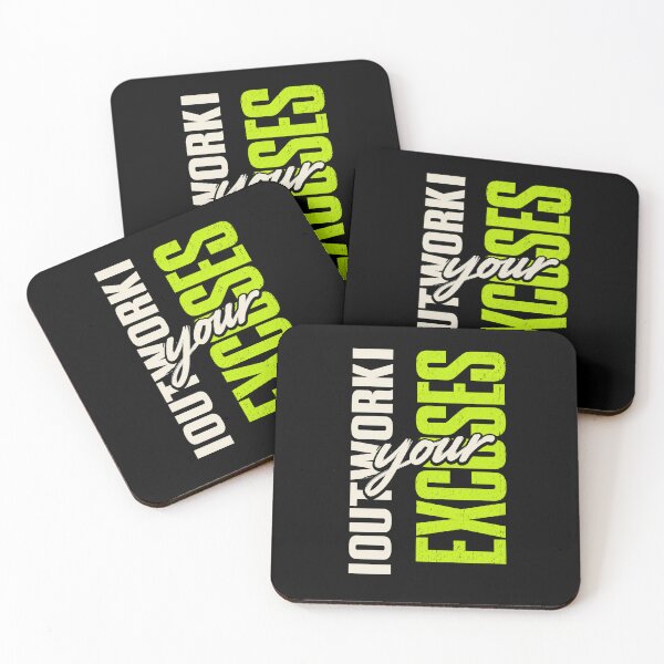 Item preview, Outwork Your Excuses Fitness Motivation designed and sold by the-dovlat.