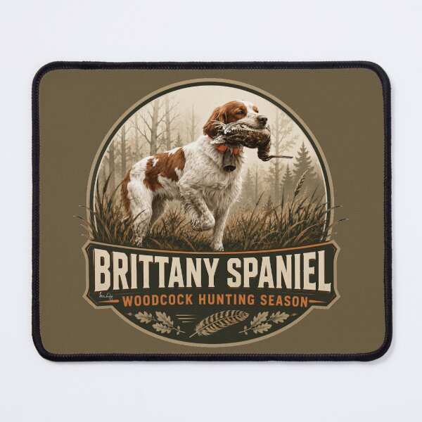 Item preview, Brittany Spaniel Woodcock Hunting Badge – Vintage Sporting Dog Emblem designed and sold by TammyHunterArt.