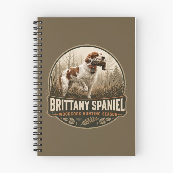 Item preview, Brittany Spaniel Woodcock Hunting Badge – Vintage Sporting Dog Emblem designed and sold by TammyHunterArt.
