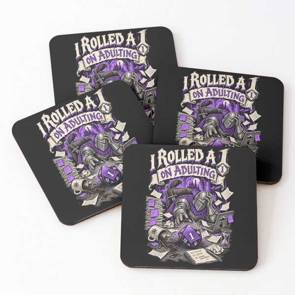 Item preview, I Rolled A 1 On Adulting Funny Knight Burnout Office Desk Chaos d20 Critical Fail designed and sold by Yellowriversss.