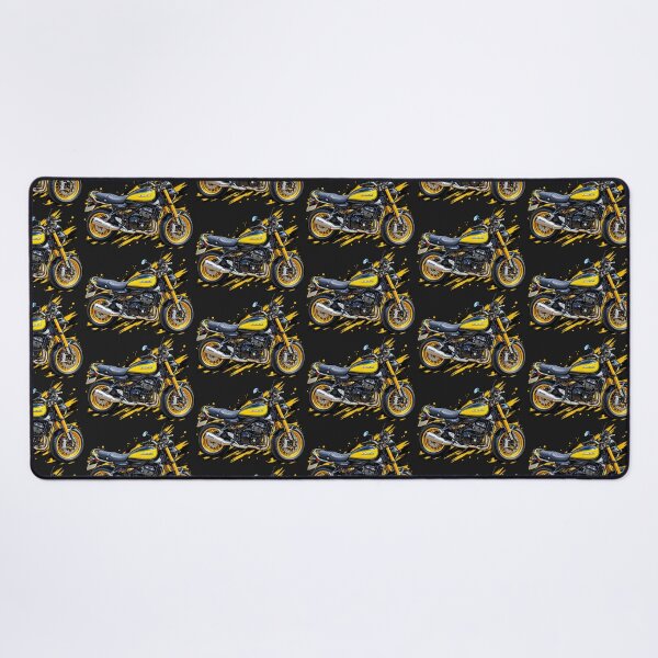 Item preview, Black Yellow Street Bike Motorcycle Rider Retro Style designed and sold by Tee-Shirt-Topia.