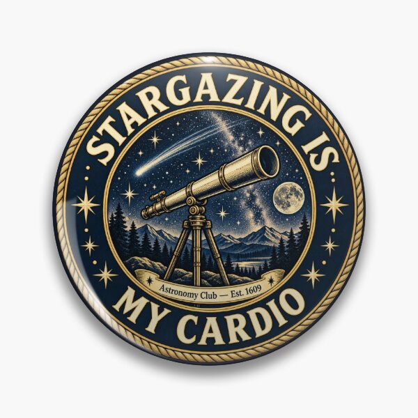 Item preview, Stargazing Is My Cardio Vintage Astronomy Humor designed and sold by CalmCapy Co.