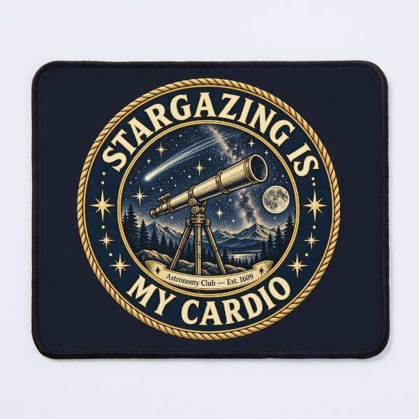 Item preview, Stargazing Is My Cardio Vintage Astronomy Humor designed and sold by CalmCapy Co.