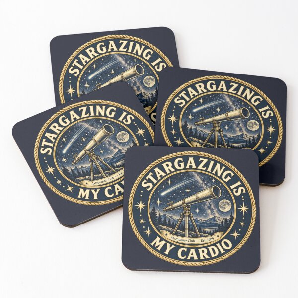 Item preview, Stargazing Is My Cardio Vintage Astronomy Humor designed and sold by CalmCapy Co.