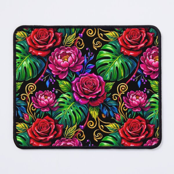 Item preview, Midnight Majesty: Gilded Roses & Monstera designed and sold by Graphinity-Studio.