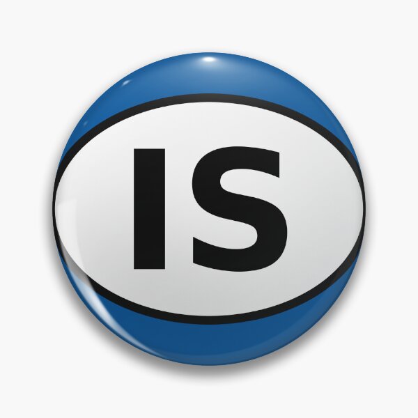 Item preview, Iceland IS International Oval Sticker · Minimalist Nordic Travel Identity designed and sold by The Digital Compass.