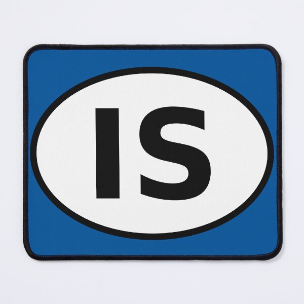 Item preview, Iceland IS International Oval Sticker · Minimalist Nordic Travel Identity designed and sold by The Digital Compass.