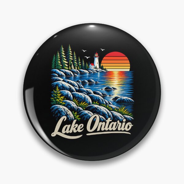 Item preview, Lake Ontario Retro Sunset Nature Lovers designed and sold by lorna-saway.