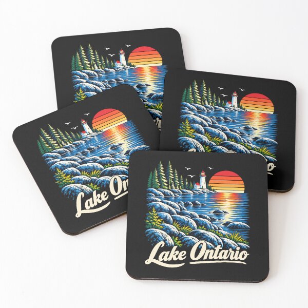 Item preview, Lake Ontario Retro Sunset Nature Lovers designed and sold by lorna-saway.