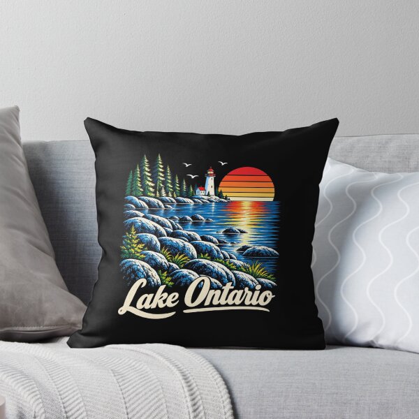 Item preview, Lake Ontario Retro Sunset Nature Lovers designed and sold by lorna-saway.