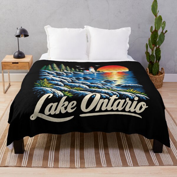 Item preview, Lake Ontario Retro Sunset Nature Lovers designed and sold by lorna-saway.