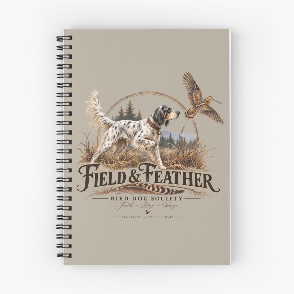 Item preview, Field & Feather Bird Dog Logo – English Setter Hunting Emblem, Upland Bird Design designed and sold by TammyHunterArt.