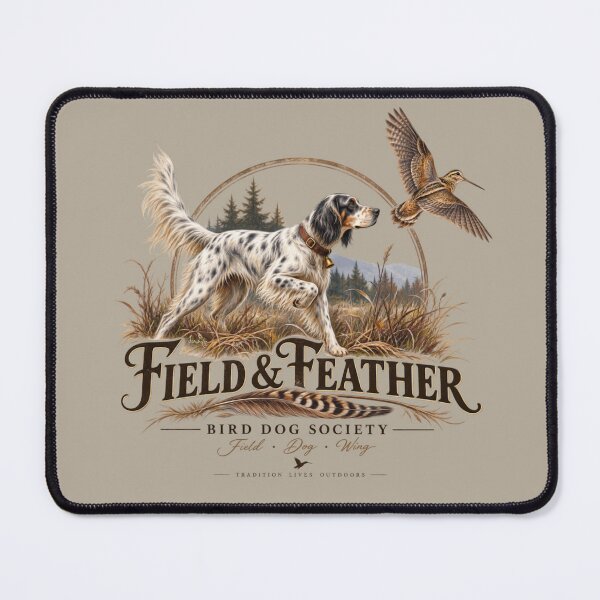Item preview, Field & Feather Bird Dog Logo – English Setter Hunting Emblem, Upland Bird Design designed and sold by TammyHunterArt.