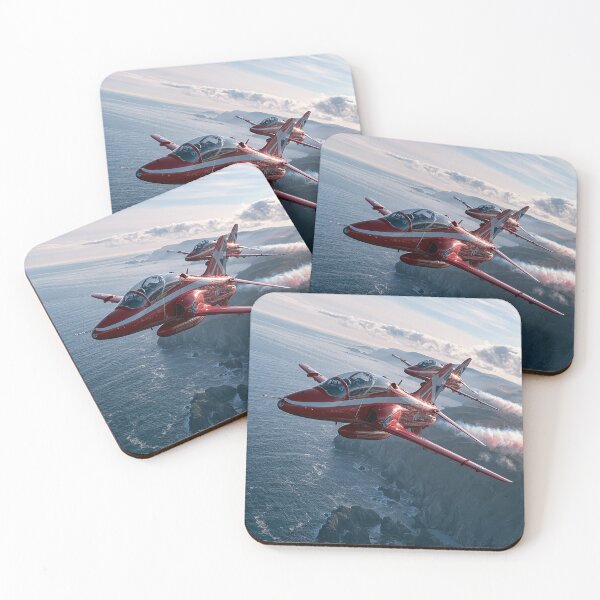 Item preview, Red Arrows Above the Coastline designed and sold by Skyframe Aviation.