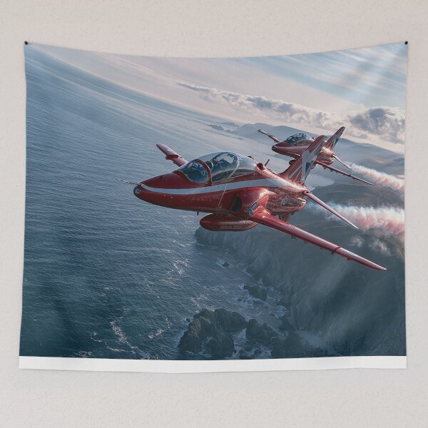 Item preview, Red Arrows Above the Coastline designed and sold by Skyframe Aviation.