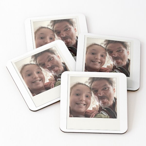 Item preview, Pedro Pascal And Bella Ramsey Having Fun Foto Retro designed and sold by GalaxyShirtUS.