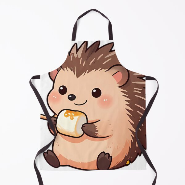 Item preview, Cute Hedgehog with Golden Marshmallow Skewer designed and sold by pumsquare.