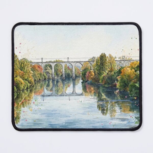 Item preview, Autumn Viaduct in Watercolor designed and sold by Axokris.
