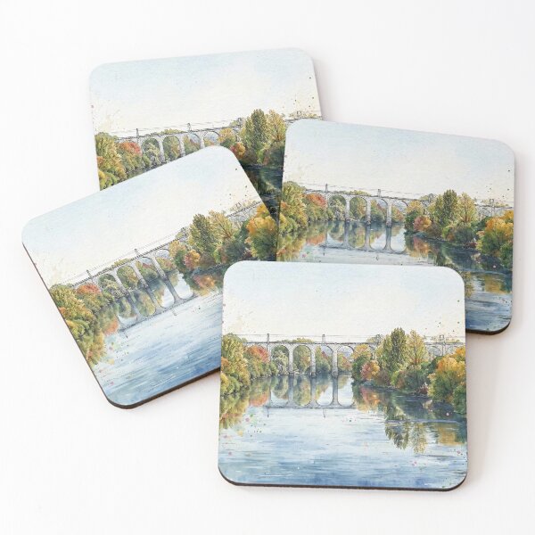Item preview, Autumn Viaduct in Watercolor designed and sold by Axokris.