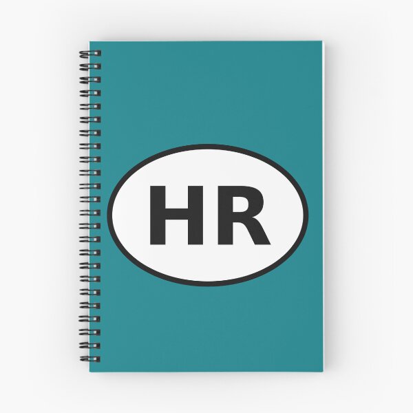 Item preview, Croatia HR International Oval Sticker · Minimalist European Travel Identity designed and sold by The Digital Compass.