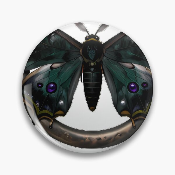Item preview, Gothic Luna Moth Crescent Moon Mirror designed and sold by IllumeInk.