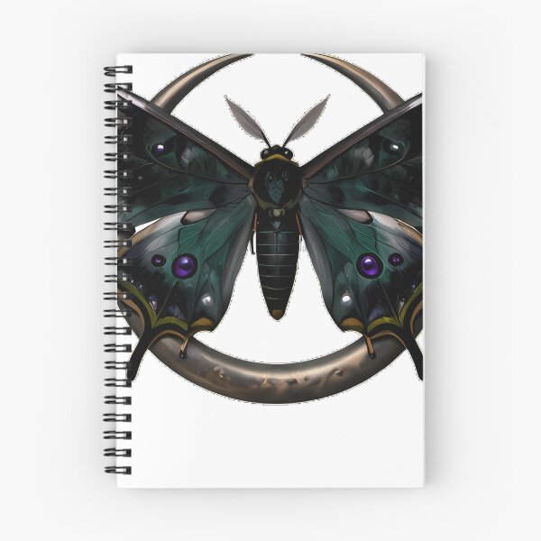 Item preview, Gothic Luna Moth Crescent Moon Mirror designed and sold by IllumeInk.