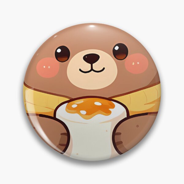 Item preview, Cute Bear Cub Hugging Giant Toasted Marshmallow designed and sold by pumsquare.
