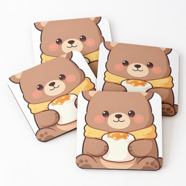 Item preview, Cute Bear Cub Hugging Giant Toasted Marshmallow designed and sold by pumsquare.