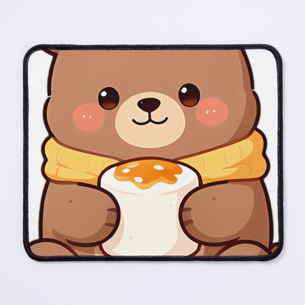 Item preview, Cute Bear Cub Hugging Giant Toasted Marshmallow designed and sold by pumsquare.