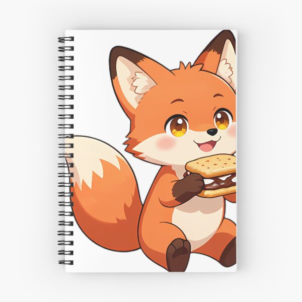 Item preview, Cute Red Fox with Melty Chocolate Smores designed and sold by pumsquare.
