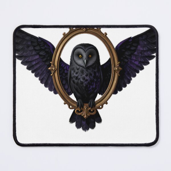 Item preview, Gothic Barn Owl Rose Gold Mirror designed and sold by IllumeInk.