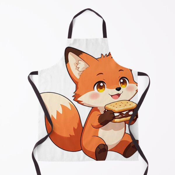 Item preview, Cute Red Fox with Melty Chocolate Smores designed and sold by pumsquare.