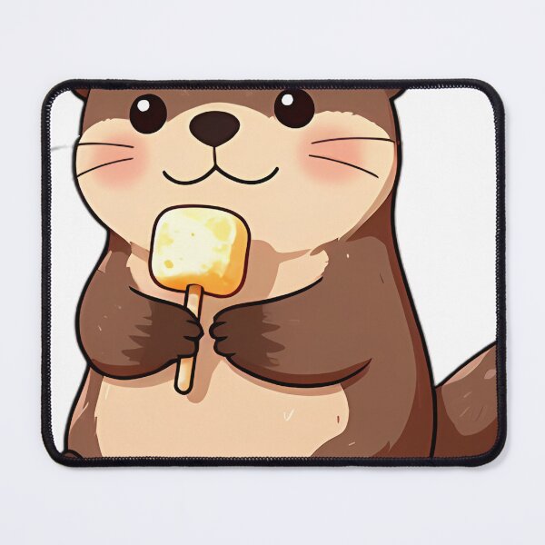 Item preview, Cute Otter Floating with Roasted Marshmallow designed and sold by pumsquare.