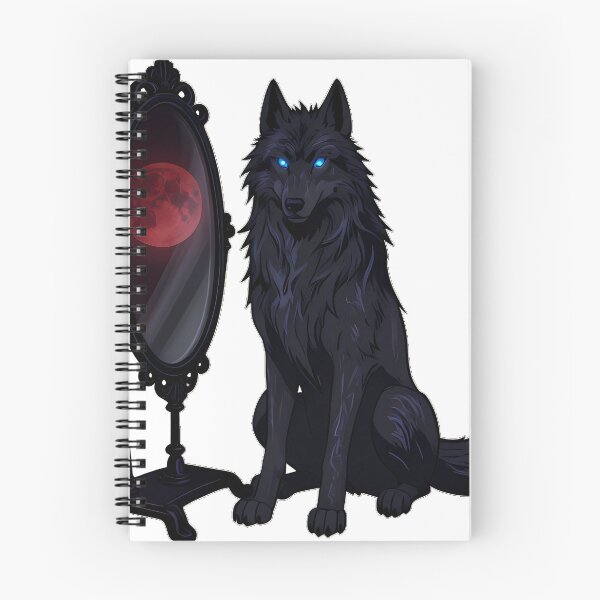 Item preview, Gothic Shadow Wolf Antique Standing Mirror designed and sold by IllumeInk.