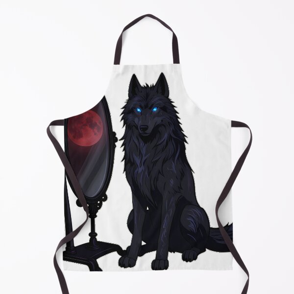 Item preview, Gothic Shadow Wolf Antique Standing Mirror designed and sold by IllumeInk.