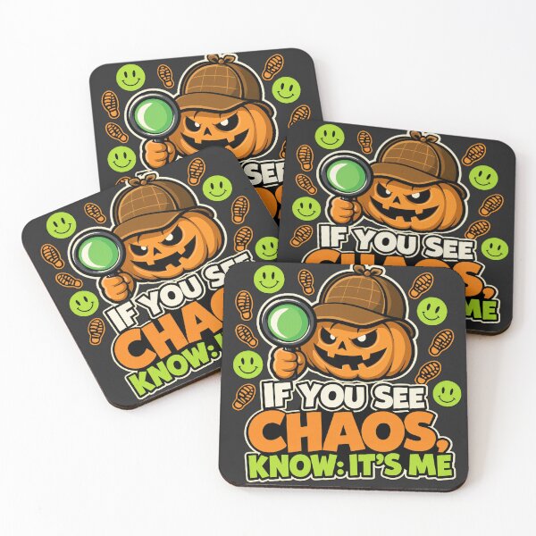 Item preview, Detective Pumpkin Chaos Know Its Me Halloween designed and sold by CloudyCatArt.