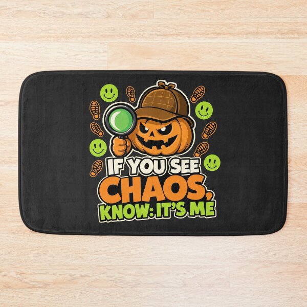 Item preview, Detective Pumpkin Chaos Know Its Me Halloween designed and sold by CloudyCatArt.
