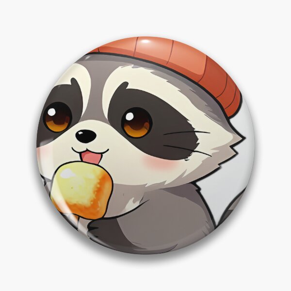 Item preview, Cute Raccoon with Toasted Marshmallow Stick designed and sold by pumsquare.