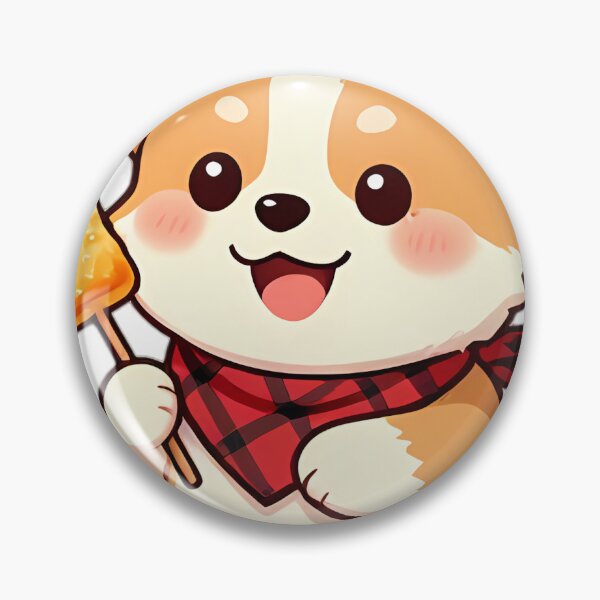 Item preview, Cute Corgi Puppy with Campfire Marshmallow designed and sold by pumsquare.