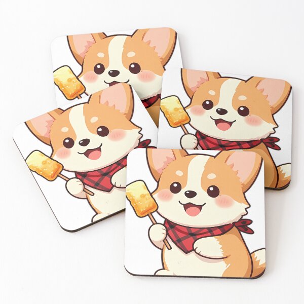 Item preview, Cute Corgi Puppy with Campfire Marshmallow designed and sold by pumsquare.