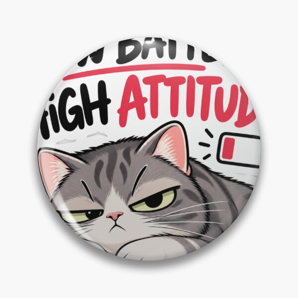 Item preview, LOW BATTERY, HIGH ATTITUDE designed and sold by TMRS-Stickers.