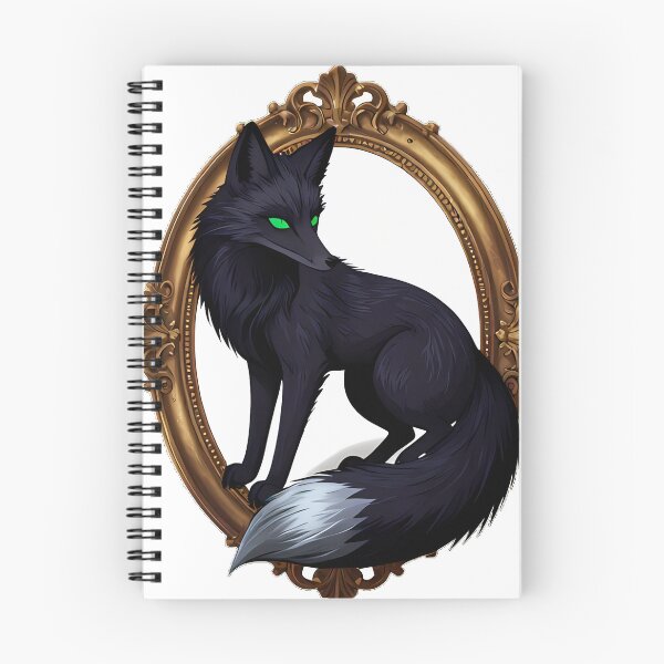 Item preview, Gothic Black Fox Antique Gilded Oval Mirror designed and sold by IllumeInk.