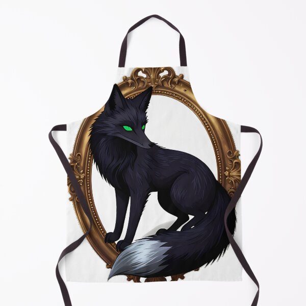 Item preview, Gothic Black Fox Antique Gilded Oval Mirror designed and sold by IllumeInk.
