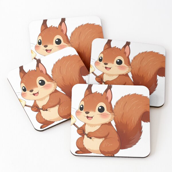 Item preview, Cute Squirrel with Golden Roasted Marshmallow designed and sold by pumsquare.