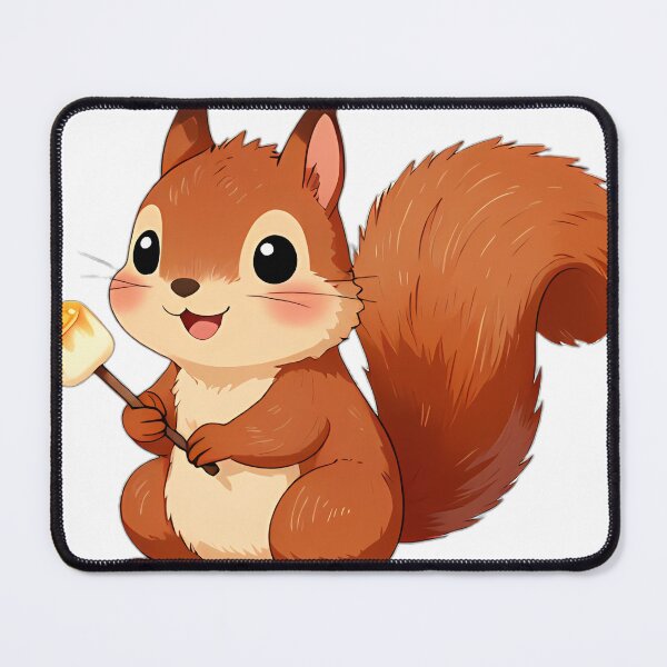 Item preview, Cute Squirrel with Golden Roasted Marshmallow designed and sold by pumsquare.