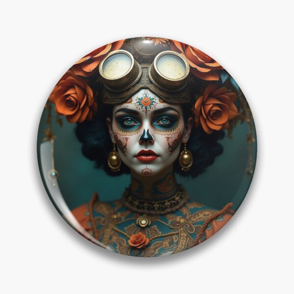 Item preview, Catrina Steampunk Rosa Naranja designed and sold by TXLou.