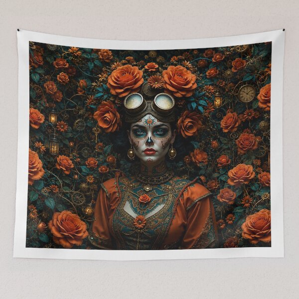 Item preview, Catrina Steampunk Rosa Naranja designed and sold by TXLou.